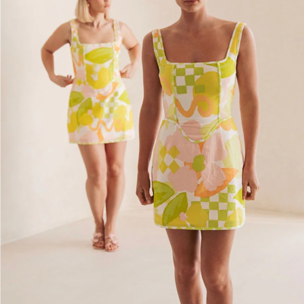 SaboSkirt Tyler Dress - checkered floral NWT